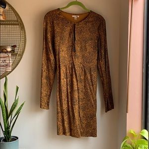 Amuse society burnt sienna long sleeve dress